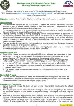 Meadows Place PONY Baseball Ground Rules Mustang Division (9-10-year-olds)