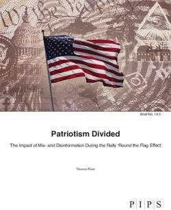 Patriotism Divided The Impact of Mis- and Disinformation During the Rally 'Round the Flag Effect - College of William and Mary