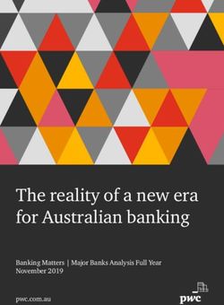 THE REALITY OF A NEW ERA FOR AUSTRALIAN BANKING - BANKING MATTERS | MAJOR BANKS ANALYSIS FULL YEAR NOVEMBER 2019 PWC.COM.AU - PWC AUSTRALIA