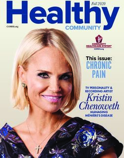 COMHS.org HealthyCOMMUNITY - CHRONIC PAIN This issue: Community Healthcare System