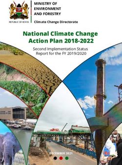 National Climate Change Action Plan 2018-2022 - MINISTRY OF ENVIRONMENT AND FORESTRY - NAP ...