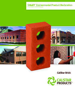 SMART ENVIRONMENTAL PRODUCT DECLARATION - CALSTAR BRICK