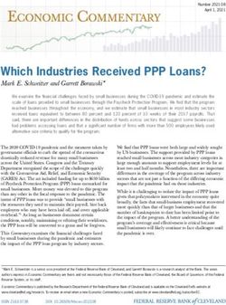 Which Industries Received PPP Loans? - Mark E. Schweitzer and Garrett Borawski* - Federal Reserve ...
