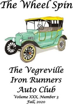 The Wheel Spin - The Vegreville Iron Runners Auto Club Volume XXX, Number 3 Fall, 2020