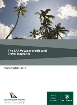 The SAA Voyager credit card Travel Insurance - Effective October 2012