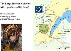 The Large Hadron Collider: will it produce a Big Bang? - Dr Vincent Smith University of Bristol & UNSW Visiting Fellow