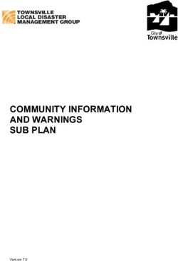 COMMUNITY INFORMATION AND WARNINGS SUB PLAN - Version 7.0
