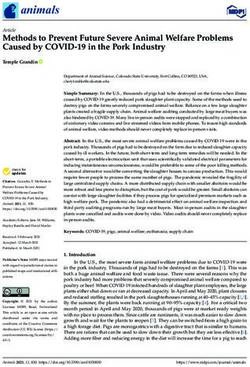 Methods to Prevent Future Severe Animal Welfare Problems Caused by COVID-19 in the Pork Industry - MDPI
