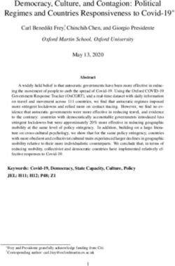 Democracy, Culture, and Contagion: Political Regimes and Countries Responsiveness to Covid-19* - Oxford Martin School