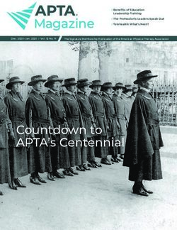 Countdown to APTA's Centennial - Benefits of Education Leadership Training The Profession's Leaders Speak Out Telehealth: What's Next?