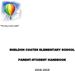 SHELDON COATES ELEMENTARY SCHOOL PARENT-STUDENT HANDBOOK 2018-2019 - "The Sky is the Limit!"