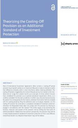 Theorizing the Cooling-Off Provision as an Additional Standard of Investment Protection
