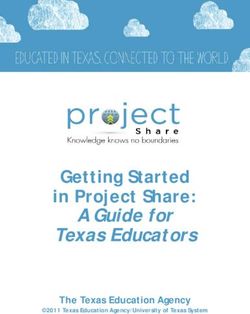 Getting Started in Project Share: A Guide for Texas Educators The Texas Education Agency