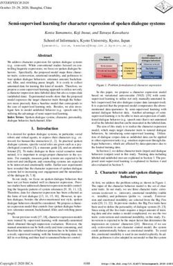 Semi-supervised learning for character expression of spoken dialogue systems