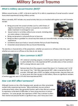 Military Sexual Trauma - VA Mental Health