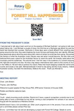 FROM THE PRESIDENT'S DESK