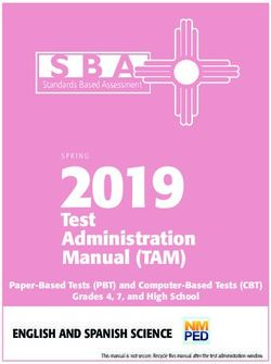 2019 Test Administration Manual (TAM) - ENGLISH AND SPANISH SCIENCE - Measured Progress