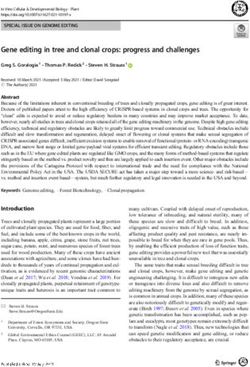 Gene editing in tree and clonal crops: progress and challenges - people.forestry ...