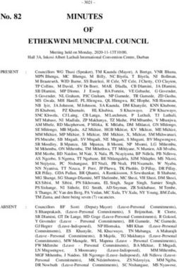 ETHEKWINI MUNICIPAL COUNCIL - ETHEKWINI MUNICIPALITY