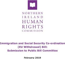 Immigration and Social Security Co-ordination (EU Withdrawal) Bill: Submission to Public Bill Committee - February 2019 - Parliament ...