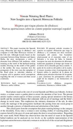 Women Watering Basil Plants: New Insights into a Spanish Moroccan Folktale Mujeres que riegan plantas de albahaca: Nuevas aportaciones sobre un ...