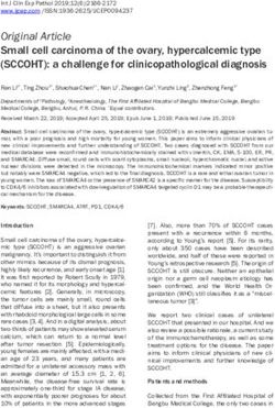 Original Article Small cell carcinoma of the ovary, hypercalcemic type (SCCOHT): a challenge for clinicopathological diagnosis