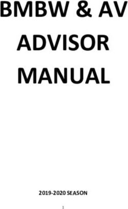 BMBW & AV ADVISOR MANUAL - 2019-2020 SEASON - Alpine Valley