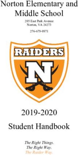 Norton Elementary and Middle School - 2019-2020 Student Handbook The Right Things. The Right Way. The Raider Way.