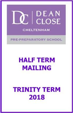 HALF TERM MAILING TRINITY TERM 2018 - Dean Close School