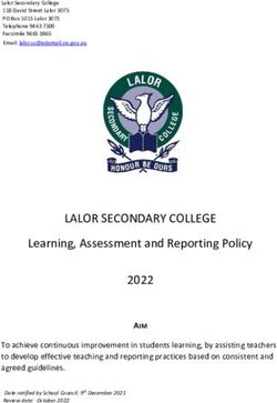 LALOR SECONDARY COLLEGE - Learning, Assessment and Reporting Policy 2022 - Lalor ...