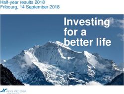 Investing for a better life - Half-year results 2018 Fribourg, 14 September 2018 - aevis victoria