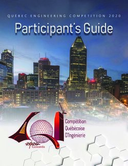 Participant's Guide QUÉBEC ENGINEERING COMPETITION 2020 - CQI 2020