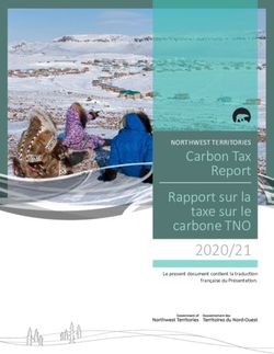 2020/21 Rapport sur la taxe sur le carbone TNO - Carbon Tax Report NORTHWEST TERRITORIES 2021