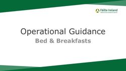 Operational Guidance Bed & Breakfasts - Fáilte Ireland