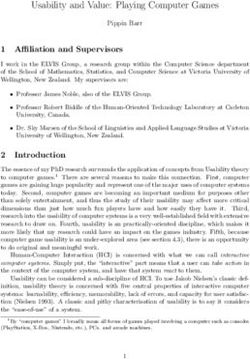 Usability and Value: Playing Computer Games