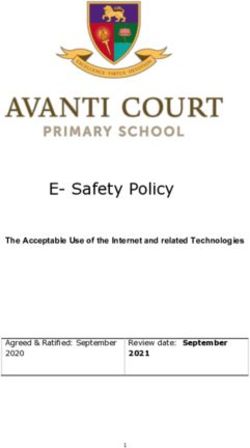 E- Safety Policy The Acceptable Use of the Internet and related Technologies - Agreed & Ratified: September 2020 - Avanti Schools Trust