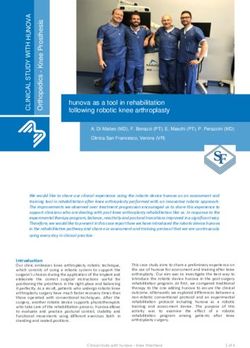 Hunova as a tool in rehabilitation following robotic knee arthroplasty