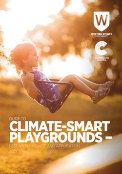 PLAYGROUNDS - GUIDE TO CLIMATE-SMART - RESEARCH FINDINGS AND APPLICATION 2021 - ResearchDirect