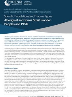 Specific Populations and Trauma Types Aboriginal and Torres Strait Islander Peoples and PTSD