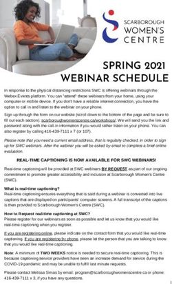SPRING 2021 WEBINAR SCHEDULE - Scarborough ...