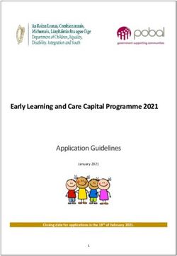 Early Learning and Care Capital Programme 2021 - Application Guidelines January 2021