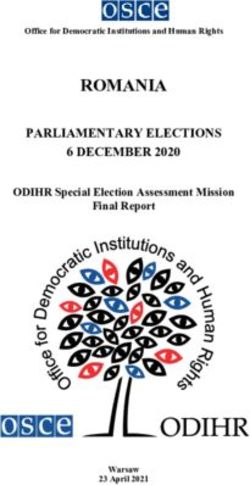 ROMANIA PARLIAMENTARY ELECTIONS 6 DECEMBER 2020 - ODIHR Special Election Assessment Mission - OSCE