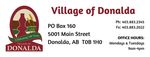 April 2021 - Open April 6 with Limited Capacity - Village of Donalda