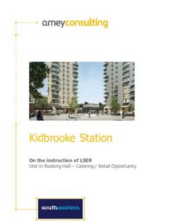 Kidbrooke Station On the instruction of LSER Unit in Booking Hall - Catering / Retail Opportunity - AmeyTPT