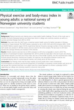 Physical exercise and body-mass index in young adults: a national survey of Norwegian university students - BMC ...