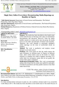 Single Story Sellers Everywhere: Deconstructing Media Reportage on Banditry in Nigeria - CSRC Publishing