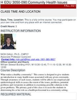 H EDU 3050-090:Community Health Issues - Utah CIS