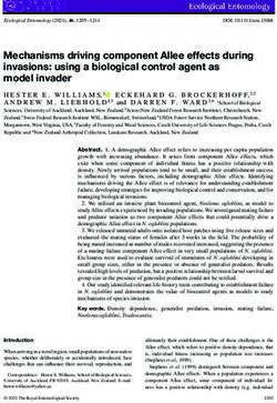 Mechanisms driving component Allee effects during invasions: using a biological control agent as model invader