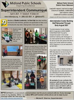Superintendent Communiqué - Superintendent Communiqué