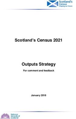 Scotland's Census 2021 Outputs Strategy - For comment and feedback January 2018